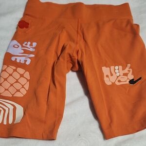 Nike  Vibrant Orange Graphic Shorts